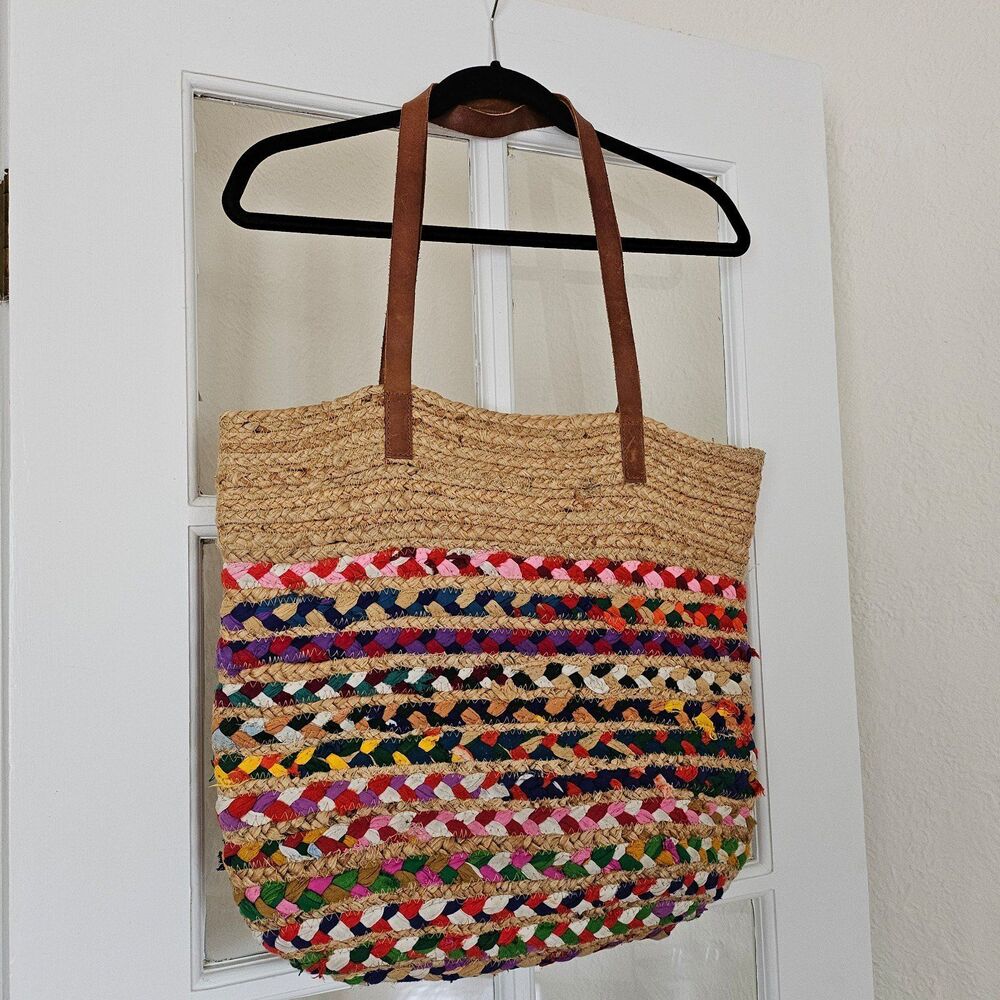 Large Straw Tote, Farmer's Market Tote, Summer Tote